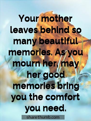 condolences for loss of a mom